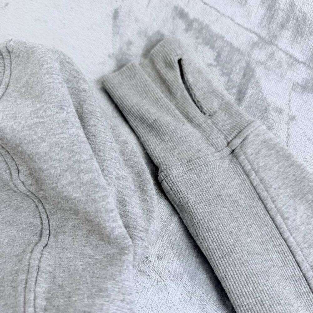 Athleta Sweater Womens Sz M Grey Hoodie Full Zip Fleece Scuba Thumbhole Ladies - Picture 11 of 14